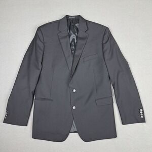 Lauren Ralph Lauren Blazer Mens‎ 42L Black Wool Equestrian Buttons Derby Jacket